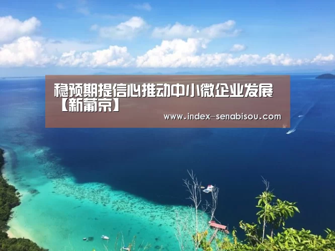 稳预期提信心推动中小微企业发展【新葡京】